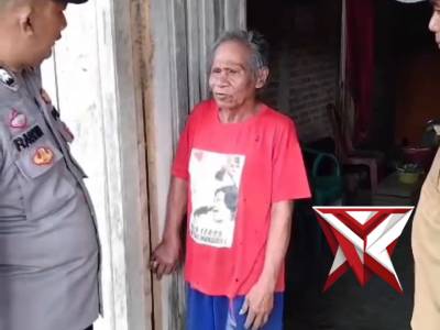 Bhabinkamtibmas Polsek Pugung Aiptu Rasdin Kunjungi dan Identifikasi Rumah Ambruk di Pekon Way Handa