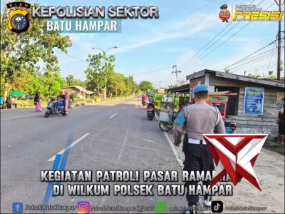 kegiatan patroli pasar ramadhan oleh polsek batu hampar