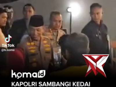 Kapolri Sambangi kedai ado presisi, ngobrol, Serap aspirasi Komunitas ojol palembang