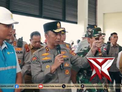 Kapolda Sumsel Melaksanakan Pengecekan Jalur Tol Kapal Betung