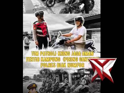 Tim Patroli Kring Jaga Aman Tertib Kampung (Piring Gantung) Polres Biak Numfor - PoliceTube