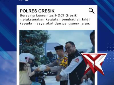 Polres Gresik Bersama HDCI Tebar Kebaikan di Bulan Ramadan - PoliceTube