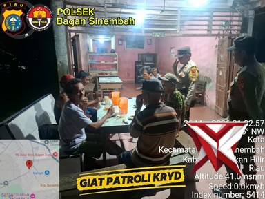 giat patroli KRYD oleh polsek bagan sinembah