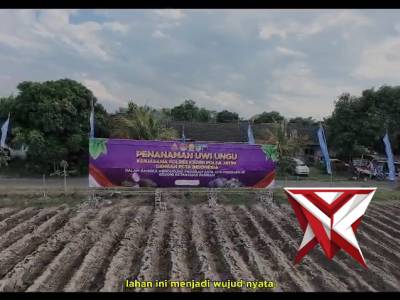 Ambil Peran Strategis Ketahanan Pangan, Polres Kediri Polda Jatim Tanam Raya 3.000 Bibit Uwi Ungu