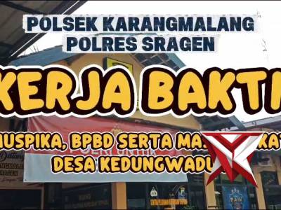 Bekerja Dengan Hati, Polsek Karangmalang Pimpin Aksi Gotong Royong Selamatkan Aliran Sungai