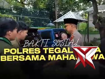 Bakti Sosial Polres Tegal Kota Bersama Mahasiswa