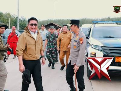 Kapolda Sumsel Melaksanakan Pengecekan Jalur Tol Kapal Betung