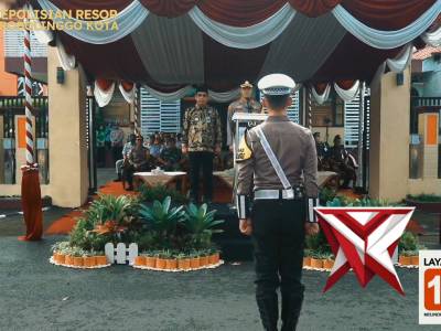 Apel gelar pasukan Ops. Ketupat Semeru 2026 dilanjutkan dengan pengecekan Pos Ketupat Semeru