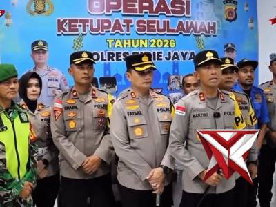 Kapolda Aceh Tinjau Posyan Ops Ketupat Seulawah 2026 di Pidie Jaya, Pastikan Kesiapan Pengamanan Aru