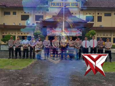 Upacara Laporan Kenaikan Pangkat Pengabdian Polres Tegal Kota