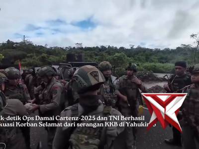 DETIK-DETIK OPS DAMAI CARTENZ 2025 BERHASIL EVAKUASI KORBAN SELAMAT DARI SERANGAN KKB DI YAHUKIMO