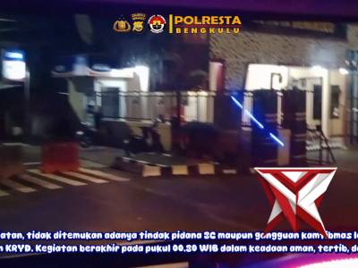 *KRYD Regu IV Polresta Bengkulu Intensifkan Patroli Malam, Antisipasi Balap Liar dan 3C*