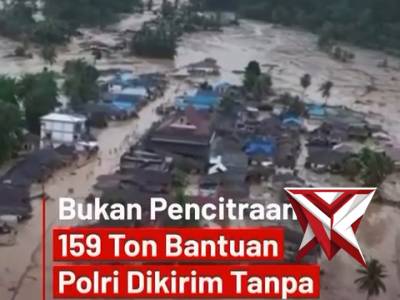 Bukan pencitraan, 159 Ton Bantuan Polri dikirim tanpa banyak Bicara