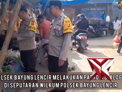 Polsek Bayung Lencir Melaksanakan Patroli Dialogis di Seputaran Wilkum Polsek Bayung Lencir