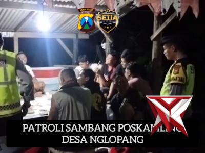 Patroli Sambang Poskamling Desa Nglopang - PoliceTube