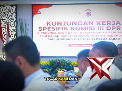 Komisi III DPR RI melaksanakan Kunjungan Kerja Spesifik ke Provinsi Jawa Barat