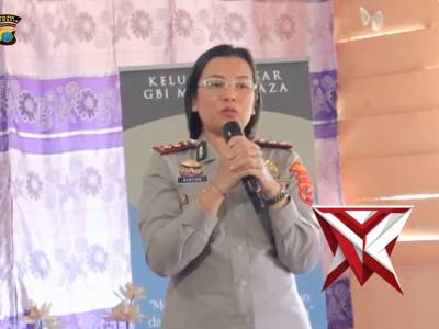 Minggu Kasih Polres Samosir di Gereja GBI Tomok