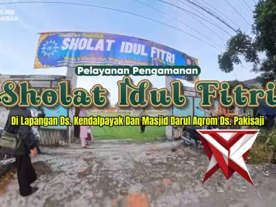 Polsek Pakisaji, Pelayanan Pengamanan Sholat Idul Fitri Di Wilayah Kecamatan Pakisaji - PoliceTube