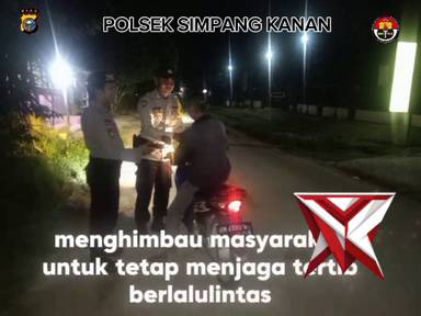 patroli rutin oleh polsek simpang kanan