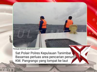 Sat polair polres Kepulauan Tanimbar dan Basarnas perluas pencarian - PoliceTube