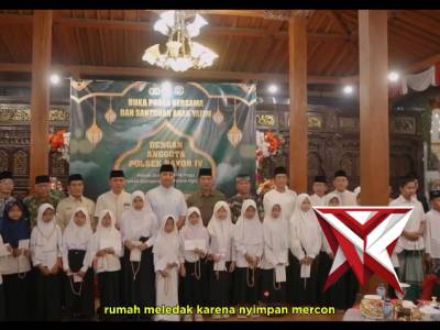 Kapolres Kediri Gelar Buka Puasa Bersama Jajaran Polsek Zona 4 dan Santuni Anak Yatim