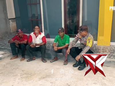 Bhabinkamtibmas polsek kisar melaksanakan kunjungan di desa oirata timur