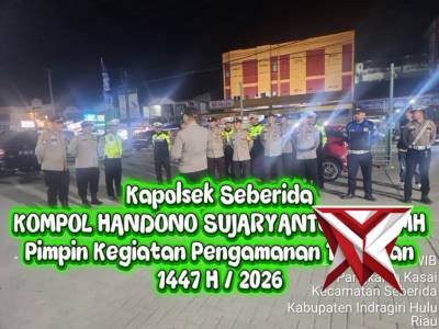 Polsek Seberida Polres Indragiri Hulu Melakukan Kegiatan pengamanan Takbiran 1447 H