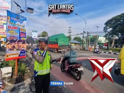 Satlantas Polres Sragen Sosialisasikan Pembatasan Operasional Truk Jelang Mudik Lebaran 2026