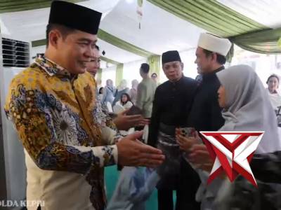 KAPOLDA KEPRI HALAL BIHALAL DAN SILATURAHMI BERSAMA ANAK YATIM PIATU