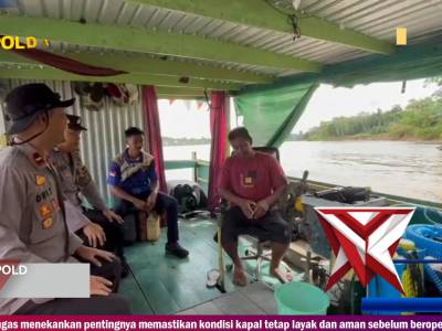 Sat Polairud Polres Kutai Barat Gelar Sosialisasi Keselamatan di Melak