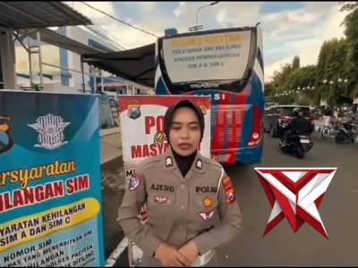 Satlantas Polres Pacitan hadir di tengah-tengah warga lewat layanan SIM Keliling Ngabuburit.