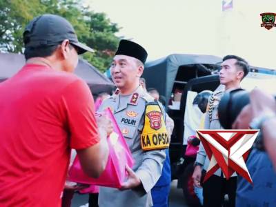 KAPOLDA SUMSEL DAN BHAYANGKARI CEK POS PENGAMANAN OPS KETUPAT 2026, BAGIKAN TALI ASIH HINGGA TAKJIL