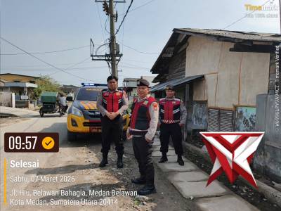 Patroli Perintis Presisi Polres Pelabuhan Belawan Patroli Rumah Kosong Jelang Mudik Idul Fitri 2026