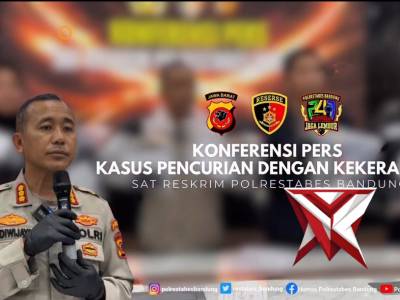 Konferensi Pers Kasus Pencurian Dengan Kekerasan Sat Reskrim Polrestabes Bandung - PoliceTube