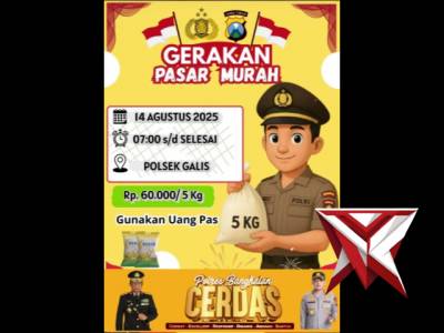 Polsek Galis melaksanakan GPM (Gerakan Pangan Murah)