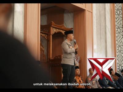 Sore yang cerah Kapolres Kediri melepas 5 Personel berangkat melaksanakan ibadah umroh