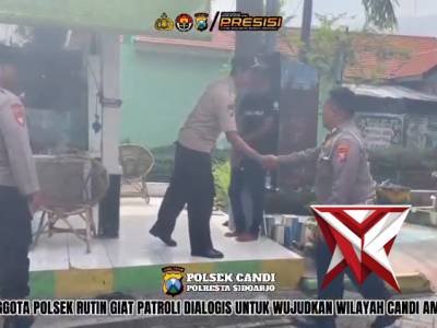ANGGOTA POLSEK CANDI GELAR PATROLI DIALOGIS WUJUDKAN SITUASI AMAN DAN KONDUSIF - PoliceTube