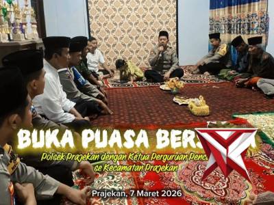 Polsek Prajekan buka puasa bersama Ketua Perguruan Pencak Silat se Kecamatan Prajekan