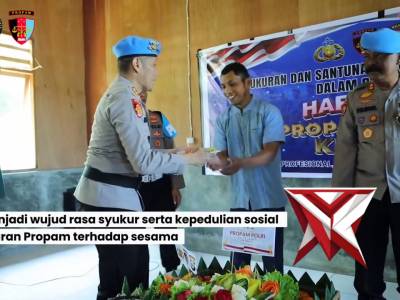 Bidpropam Polda Malut Gelar Syukuran dan Santunan Anak Yatim Peringati HUT Ke-23 Propam Polri