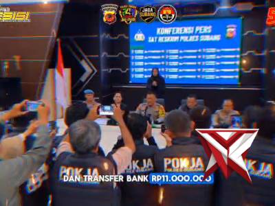 konferensi pers sat reskrim polres subang
