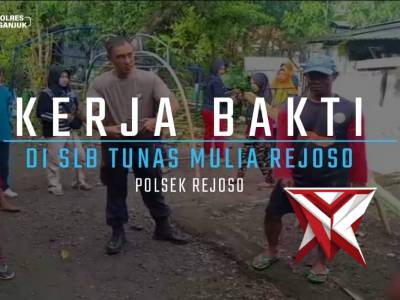 Kerja Bakti Bersama Di SLB Tunas Mulia Rejoso