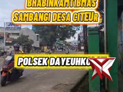 Bhabinkamtibmas Polsek Dayeuhkolot melaksanakan kegiatan sambang ke wilayah Desa Citeureup