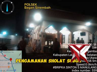 pengamanan sholat subuh oleh polsek bagan sinembah