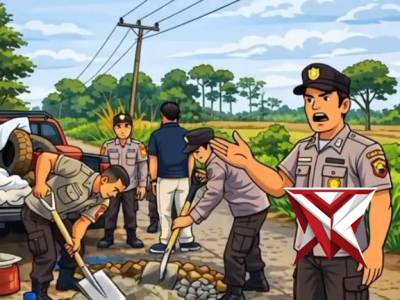 Timbun Jalan berlubang