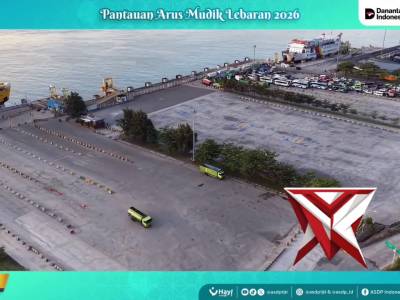 Live Report Pelabuhan Bakauheni via Drone Posko Angleb 1447H/2026 Selasa, 17 Maret 2026 Pukul 06.15