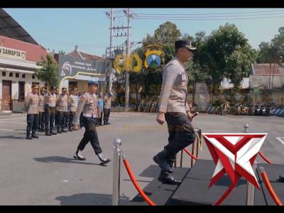 Apel Kebangsaan Serikat Pekerja di Polres Kediri Wujud Sinergi untuk menjaga Kamtibmas.