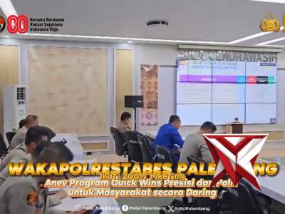 Wakapolrestabes Palembang Ikuti Anev Program Quick Wins Presisi dan Polri untuk Masyarakat - PoliceTube