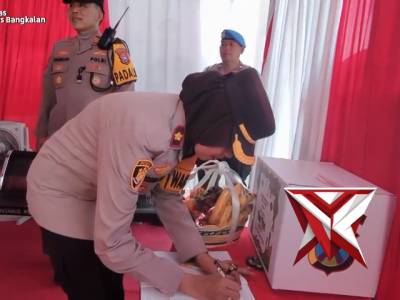 PENGECEKAN POS PAM DAN POS YAN POLRES BANGKALAN