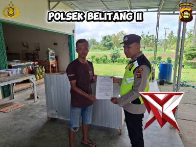 BHABINKAMTIBMAS POLSEK BELITANG II SOSIALISASI DAN MEMBERIKAN HIMBAUAN KAMTIBMAS