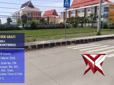 ANGGOTA POLSEK GRATI MELAKAKSANAKAN PATROLI ANTISIPASI 3C DI EXIT TOL GRATI